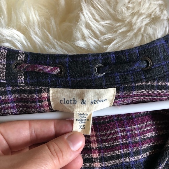 Cloth & Stone Versify Plaid Tunic Dress Top XS - Picture 6 of 10